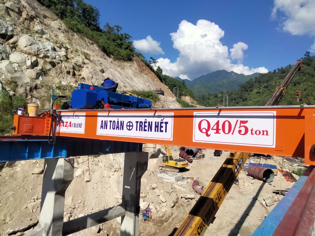 Cung cấp lắp đặt cầu trục gian máy 40/5 tấn cho nhà máy thủy điện Van Hồ Xã Nậm xe, Phong Thổ, Tỉnh Lai Châu